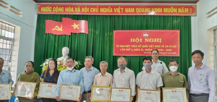 Hội nghị tổng kết công tác Mặt trận xã EaH’leo  năm 2021 và triển khai chương trình hành động năm 2022 